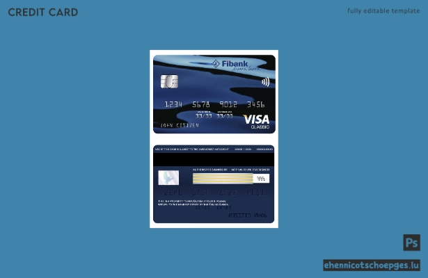 Guinea Fibank Visa Classic Karte – Beispielvorschau